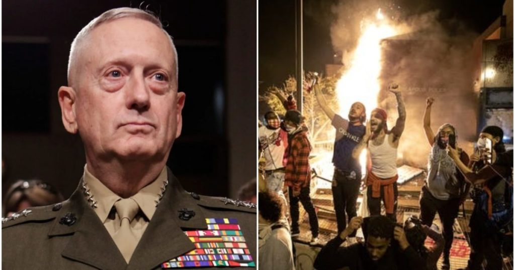 Former Defense Secretary ‘Mad Dog’ Mattis Endorses Rioting Leftist Mobs, Blames Trump for Division