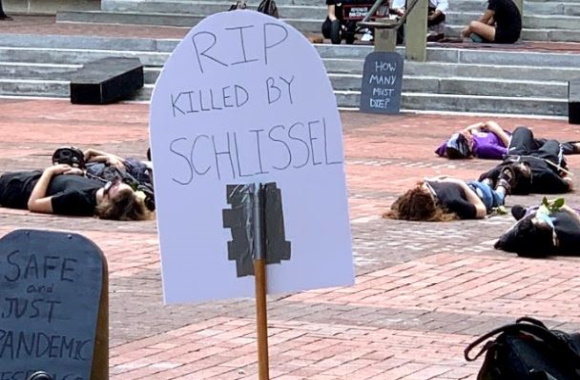 VIDEO: UMich TAs hold ‘die-in’ to protest university reopening amid COVID