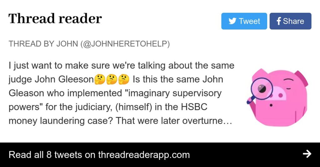 I just want to make sure we're talking about the same judge John Gleeson