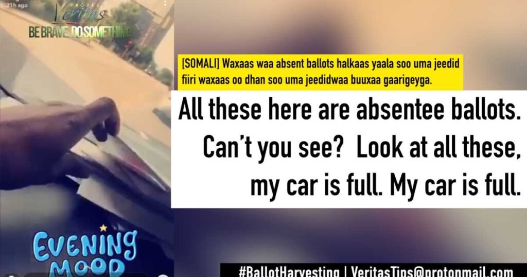 Ilhan Omar Connected Cash-For-Ballots Voter Fraud Scheme Corrupts Elections: 'These Here Are All Absentee Ballots...Look...My Car Is Full..." 'Money Is The King Of Everything'