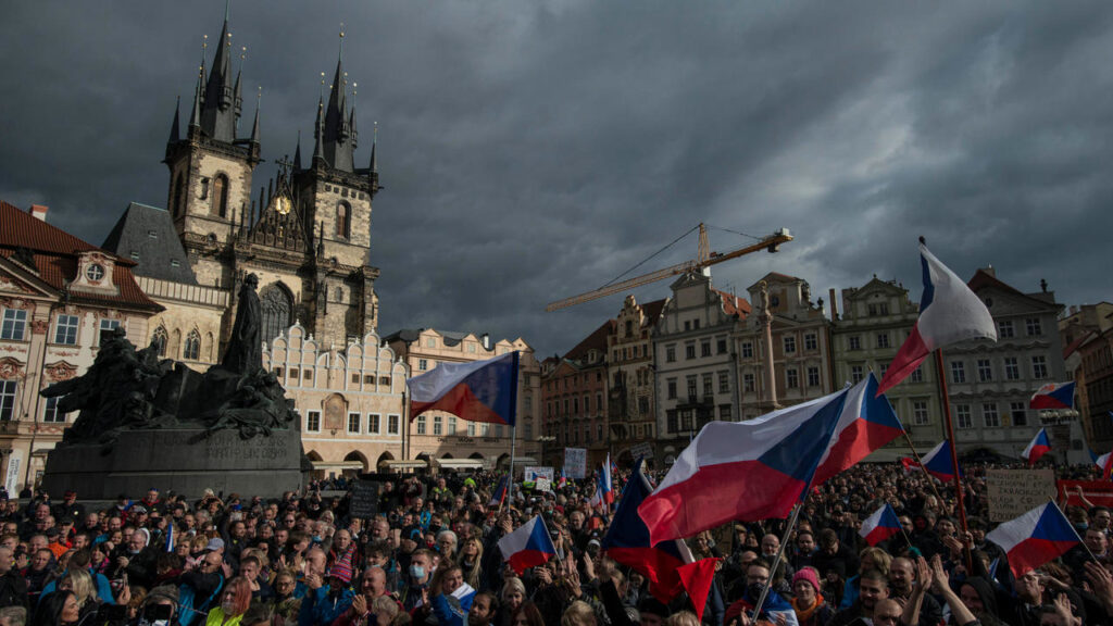 Czech police use tear gas, water cannons as thousands protest Covid-19 rules