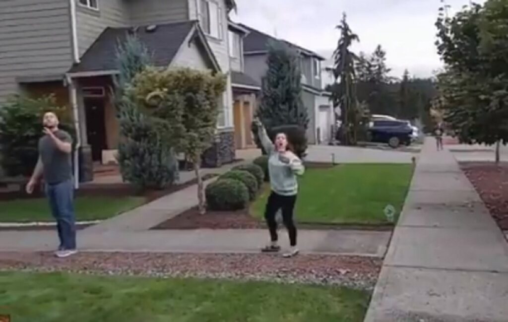 Black Lives Matter Mob Told to ‘Move Along’ By Angry Residents as They March Through Suburban Area in Washington State (VIDEO)