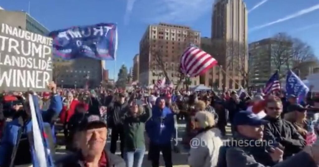Trump Supporters Don’t Throw Bricks Through Windows of Local Businesses At #StopTheSteal Protest…They Dance To MAGA Song Instead [VIDEO]