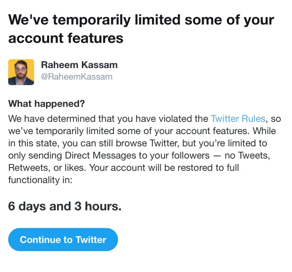 Twitter Extends Ban On Kassam To After Inauguration