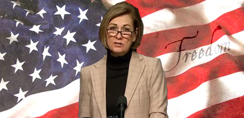 WOW: Iowa Governor Kim Reynolds LIFTS mask requirement, ENDS gathering limits, OPENS businesses