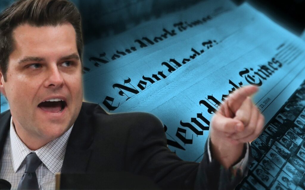 “Allegations Against Me Are as Searing as They Are False” – Matt Gaetz Responds to Scurrilous Hit Piece by New York Times – Update