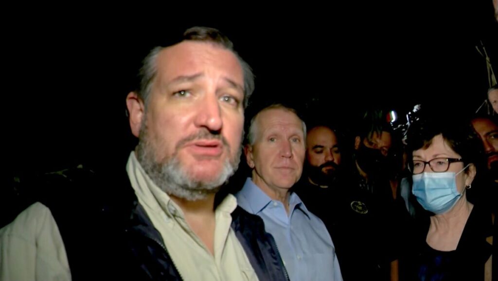 Biden Staffer Blocks Ted Cruz From Taking Video at Border Facility
