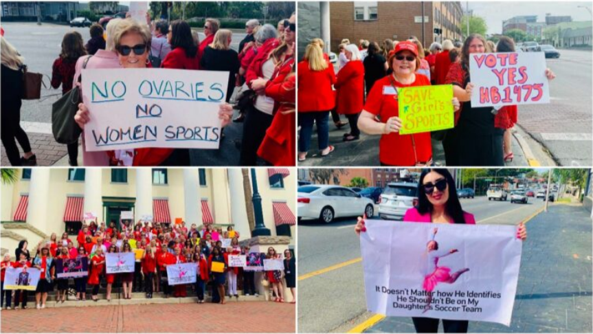 Republican Women Take a Stand at the Florida Capitol for Legislation to Stop Transgender Invasion of Female Athletics
