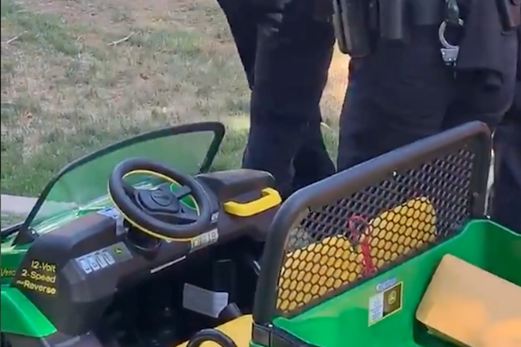 Grab a Tissue: Tempe Police Officers Surprise Little Boy by Replacing His Stolen Toy Tractor