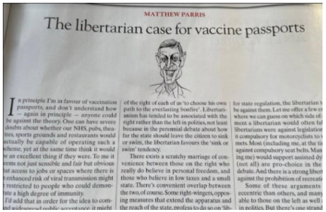 Vaccine Passports Are Just a Way for the Regime to Expand Its Power