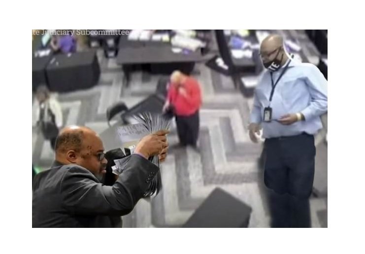 Multiple Individuals Push Multiple Ballots through Multiple Tabulators Multiple Times in Georgia. This Is Illegal. Law Enforcement Does Nothing.