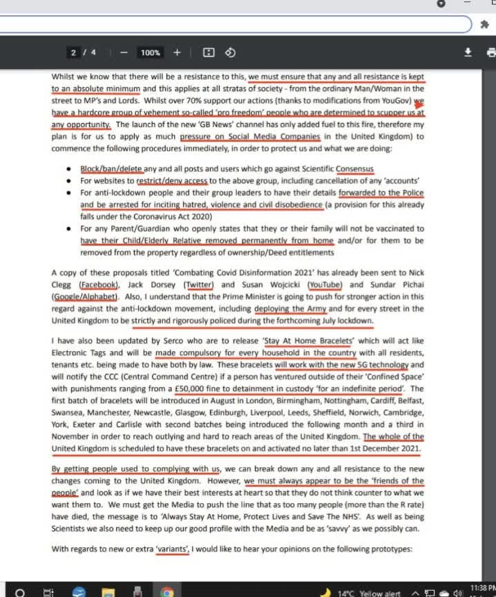 Leaked Docs On Permanent Lockdown of UK in 3 weeks!