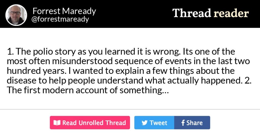 Polio - Thread by Forrest Maready