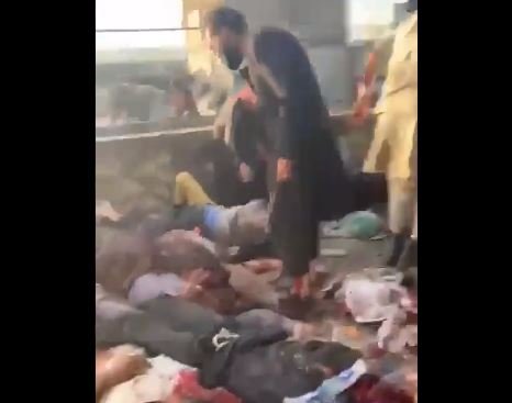 UPDATE— GRUESOME SCENE — MASS CASUALTIES AND DEAD — After Suicide Bombings Near Kabul Airport (Warning on Content)