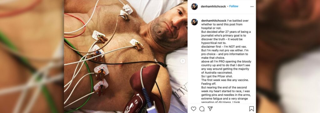 Journalist Speaks Out After Being Diagnosed With “Inflammation of the Heart Due to Pfizer Vaccine”