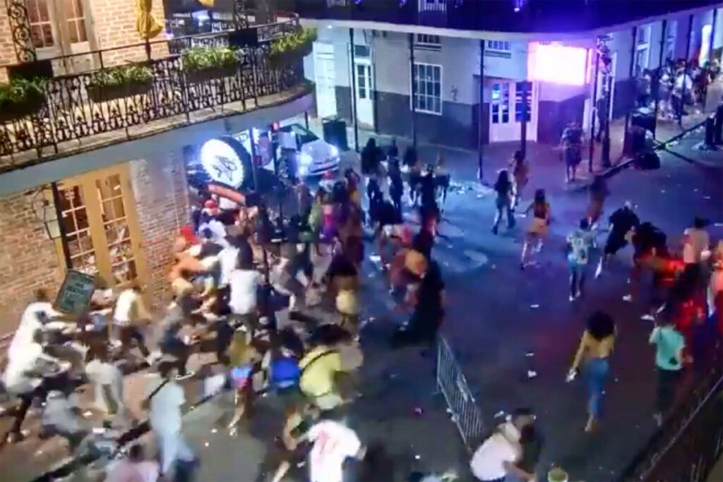 Panic erupts on Bourbon Street amid shooting that left five men injured