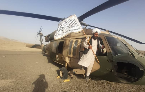 Taliban Seen Flying Captured Military Helicopters Over Afghanistan