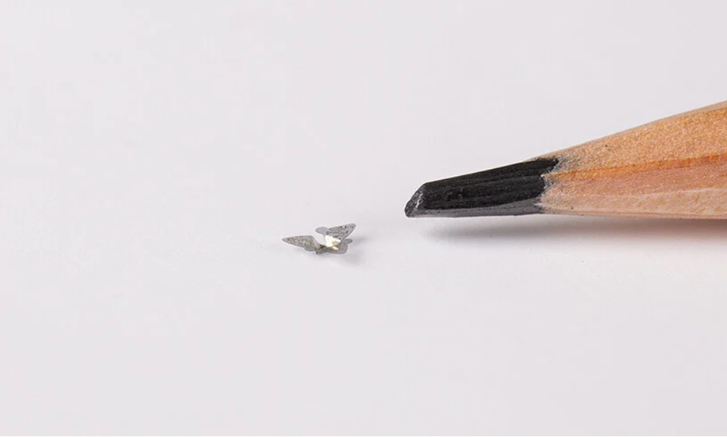 the microflier, a flying microchip that could track pollution and disease