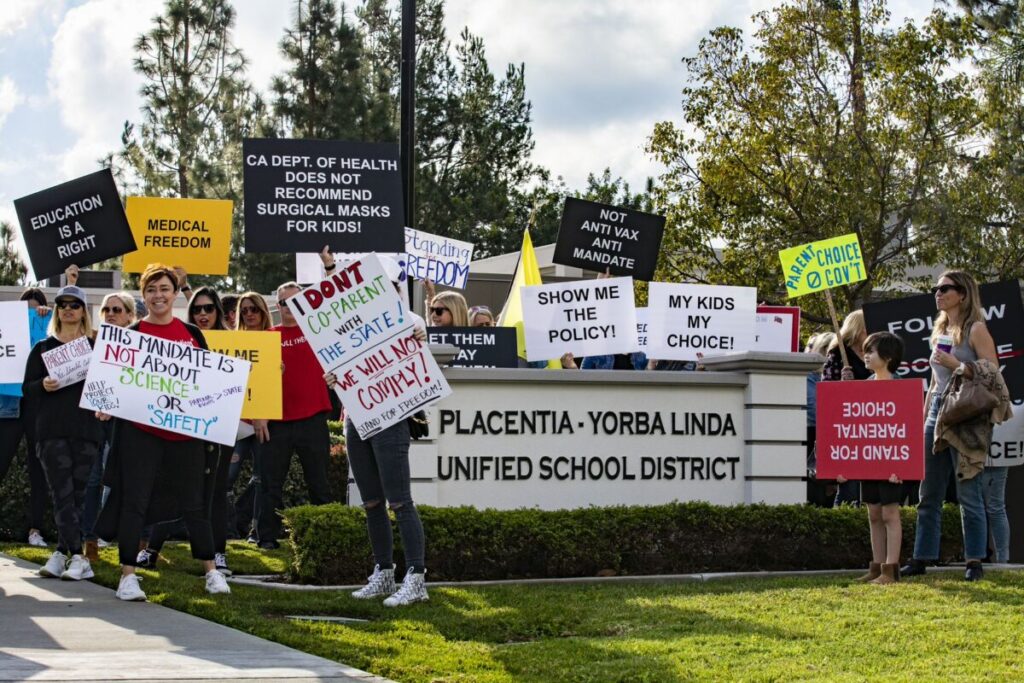 Southern California Parents Fight Against Mask Mandates for Kids in Schools