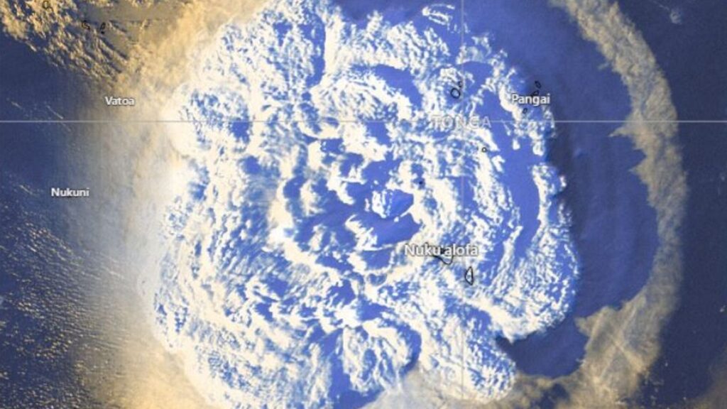 Tonga: Tsunami waves hit Pacific country after huge underwater volcano eruption
