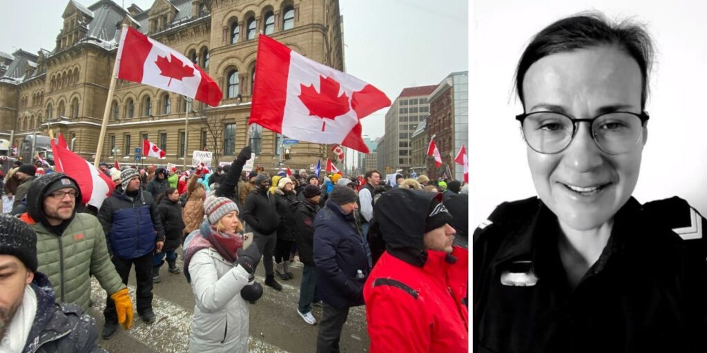 Edmonton police officer praises freedom protesters in emotional video: 'Thank you truckers!'