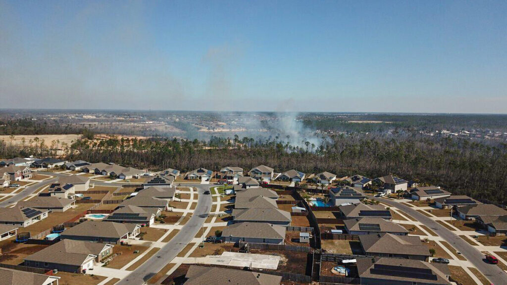 Fire Forces Evacuation of Hundreds of Homes in Florida Panhandle