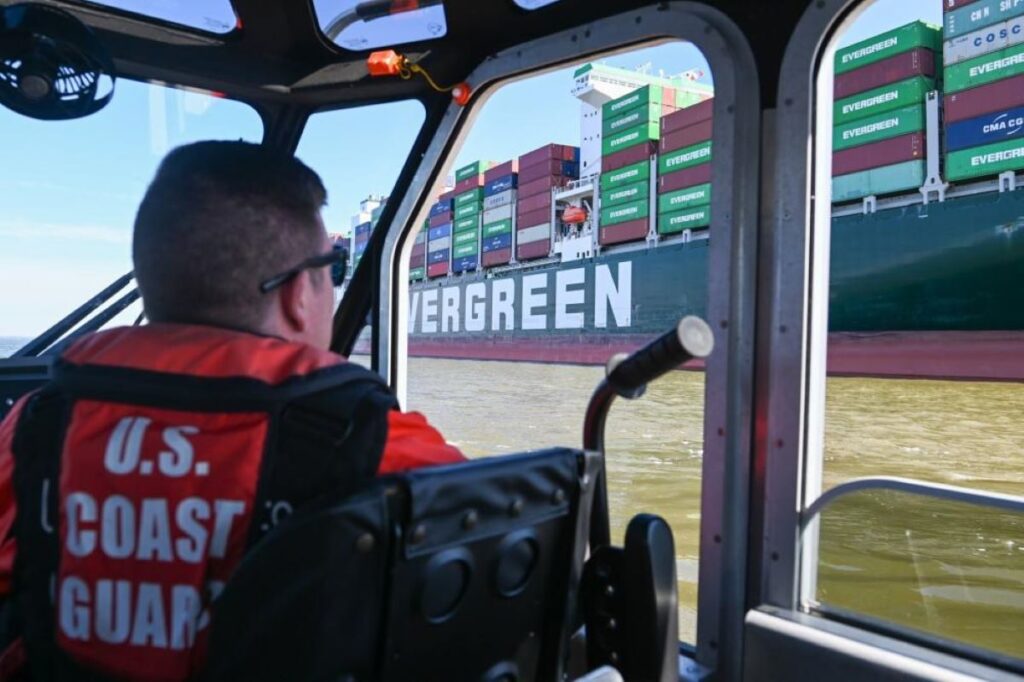 Cargo Ship Stuck in 24 Feet of Water in Chesapeake Bay
