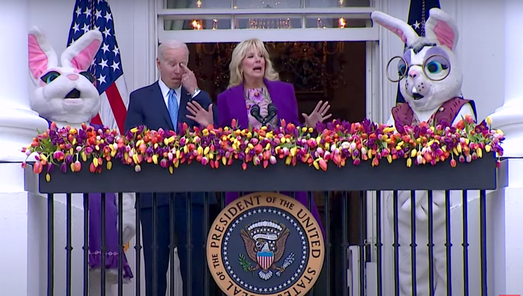 Who’s In Charge Of America Right Now? Because It Isn’t The Man Getting Wrangled By A Giant Easter Bunny