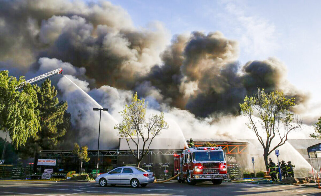 Fire Destroys Northern California Home Depot Store