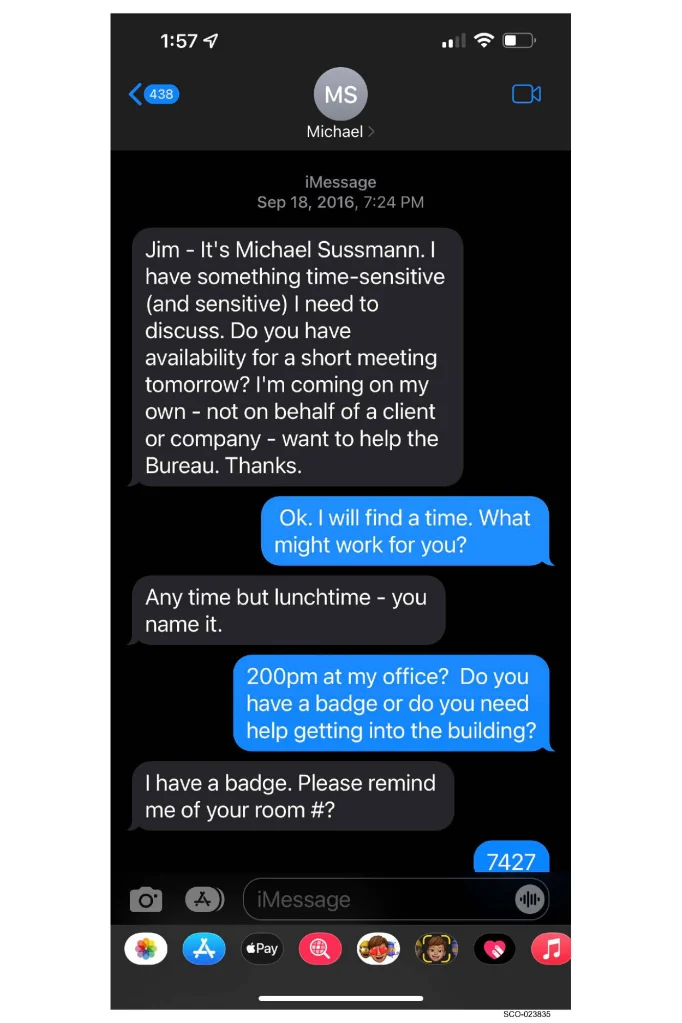 “Not My Investigation”: Former FBI General Counsel Shrugs Off Delay in Turning Over Key Text Message