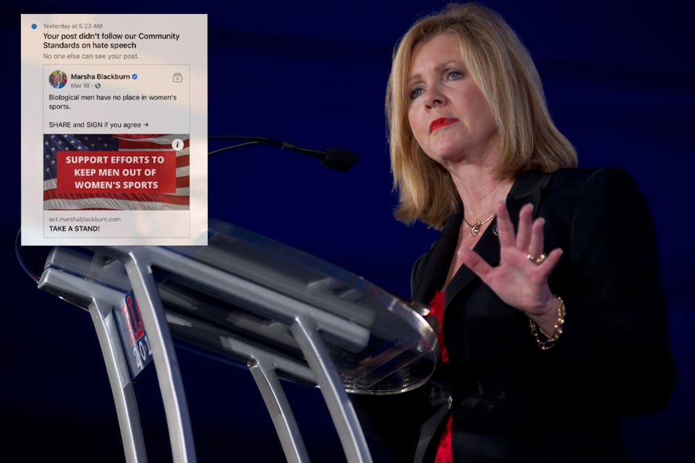 TN Republican censored by Facebook for saying, ‘Biological men have no place in women’s sports’