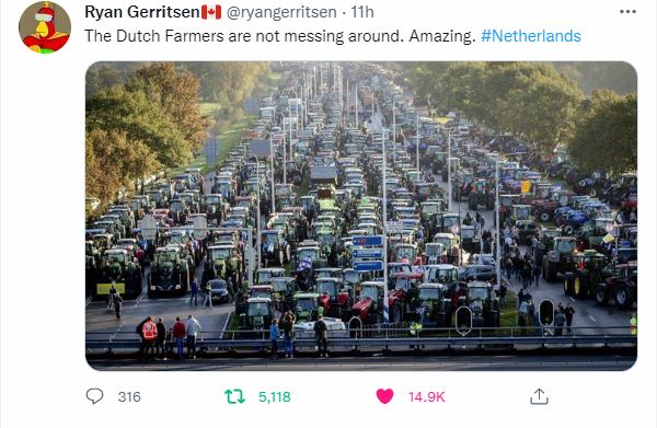 Netherlands farmers, fisherman revolt against government greenie impositions