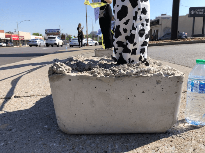 Group of Vegans Cement Themselves In Front of Starbucks… The Reason They Did It Is Hilarious!