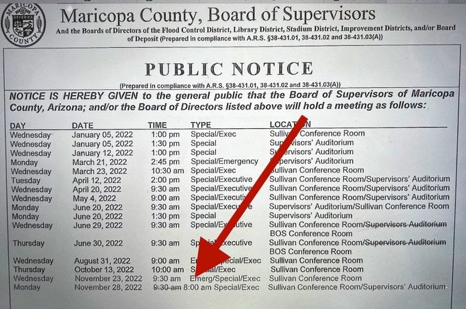 CROOKS AND LIARS: Maricopa County Moves Election Certification to ONE HOUR Before They Were Subpoenaed to Cough Up Election Records