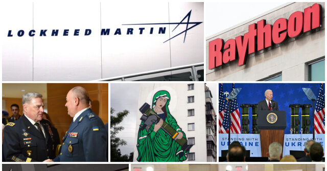 Four major U.S. defense contractors sponsored a Washington, D.C., party for the 31st anniversary of the Ukrainian armed forces as they stand to gain billions from the ongoing war in Ukraine, according to a report. Vox reported Saturday that the celebration, hosted by the Ukrainian Embassy last week, took place in downtown D.C. at the Ronald Reagan Building and International Trade Center, located less than a mile from the White House, and that Chairman of the Joint Chiefs of Staff Gen. Mark Milley was in attendance. The invitation said the event was “supported by” Northrop Grumman, Raytheon, Pratty & Whitney, and Lockheed Martin — their logos emblazoned on the invite, reportedly prompting some observers to “laugh out loud.”