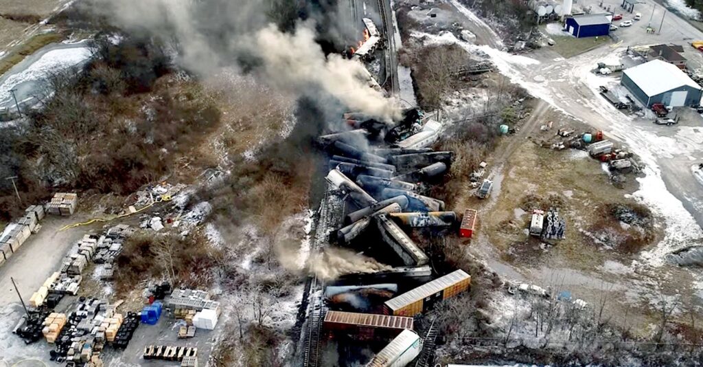 ‘Are My Kids Safe?’: Norfolk Southern Skips Town Hall as Residents Demand Answers on Health Impacts of Toxic Disaster