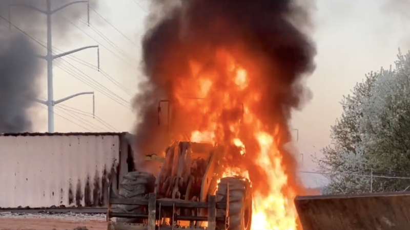 BREAKING: Far-left extremists TORCH future cop training center in Atlanta, direct action was announced on Twitter