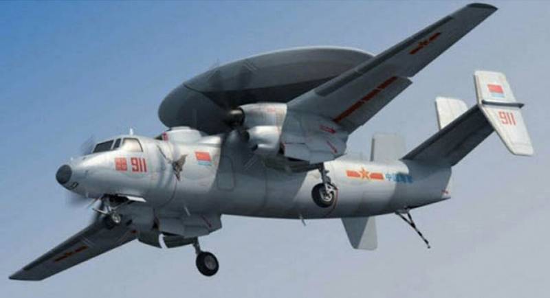 Chinese carrier-based aircraft AWACS and UAV radar reconnaissance