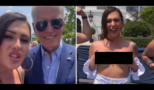 White House flasher upset vile people are weaponizing her 'moment of overwhelming trans joy'
