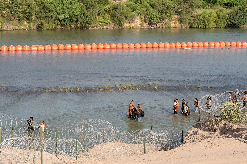 Texas Defends Floating Barrier