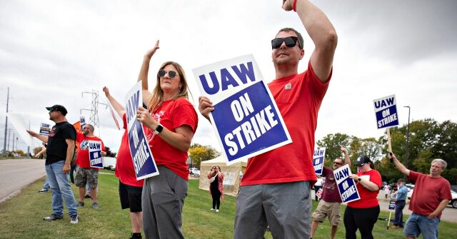 https://www.breitbart.com/economy/2023/09/29/uaw-strike-expands-to-25000-auto-workers-as-talks-stall-over-job-killing-electric-vehicle-mandates/