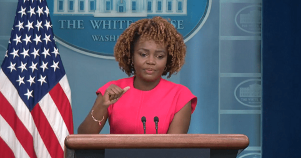 KJP refuses to answer question about Biden’s McCarthy slip