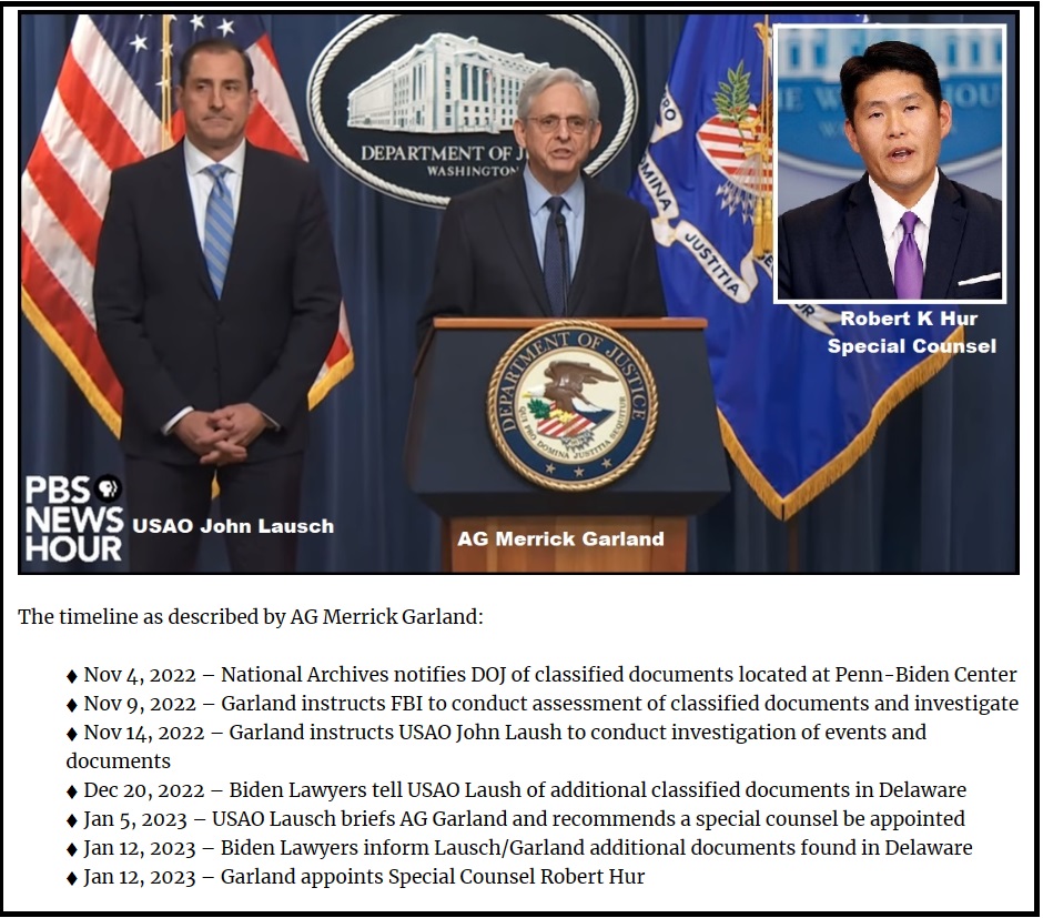 Joe Biden Interviewed by Special Counsel Sunday and Today Regarding Classified Documents Removed While Vice President