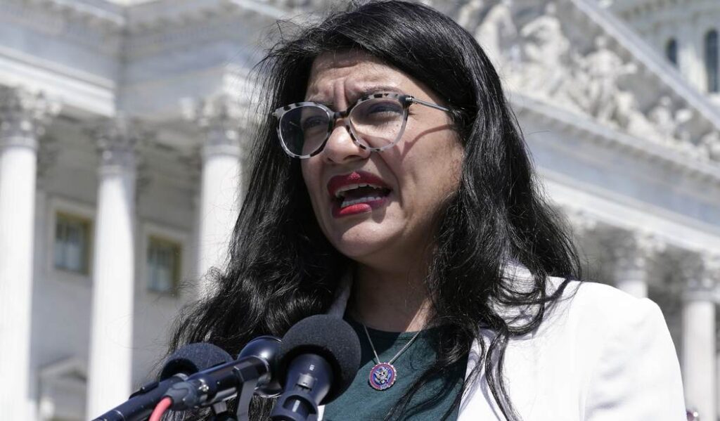 Look What Flag 'Squad' Member Rashida Tlaib Left up As Hamas Terrorized Israel
