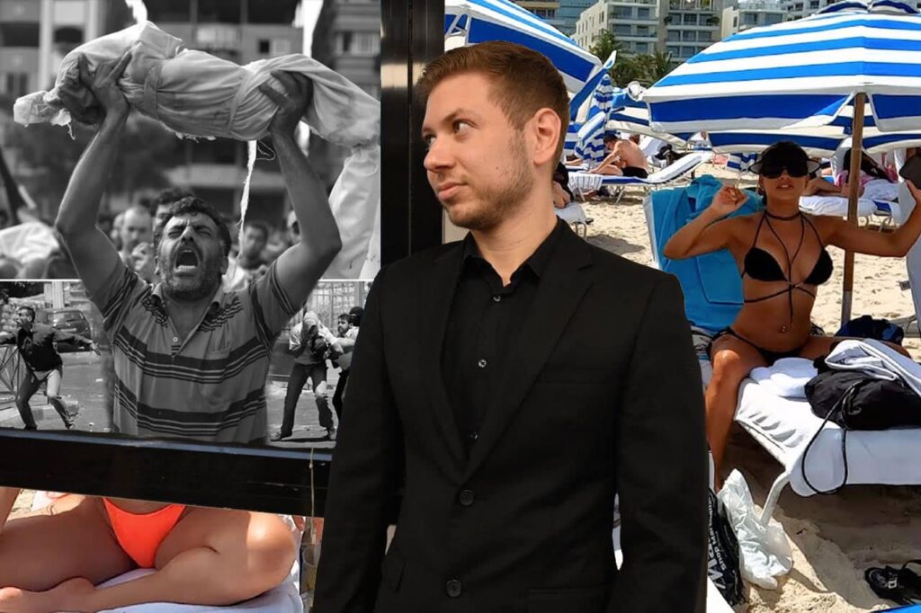 ISRAEL: Netanyahu Coward Son In Florida While Fellow IDF Reservists Prepare to Invade and Murder Palestinians at the US Israeli Gaza Prison Camp