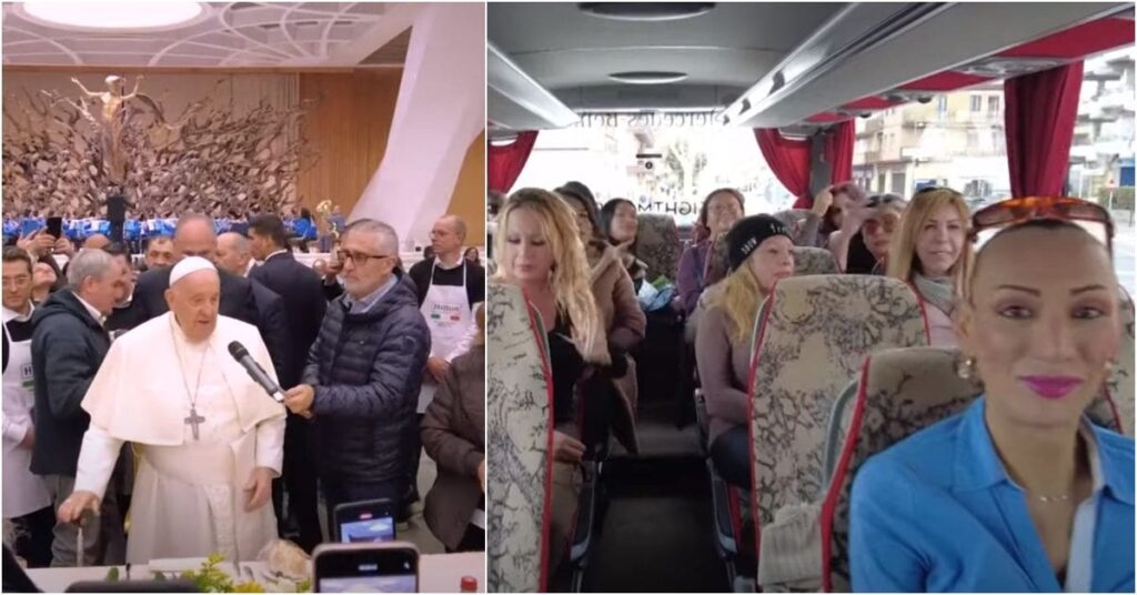 Pope Francis bonds with transgender women invited to Vatican luncheon: ‘I send the pope a big kiss!’