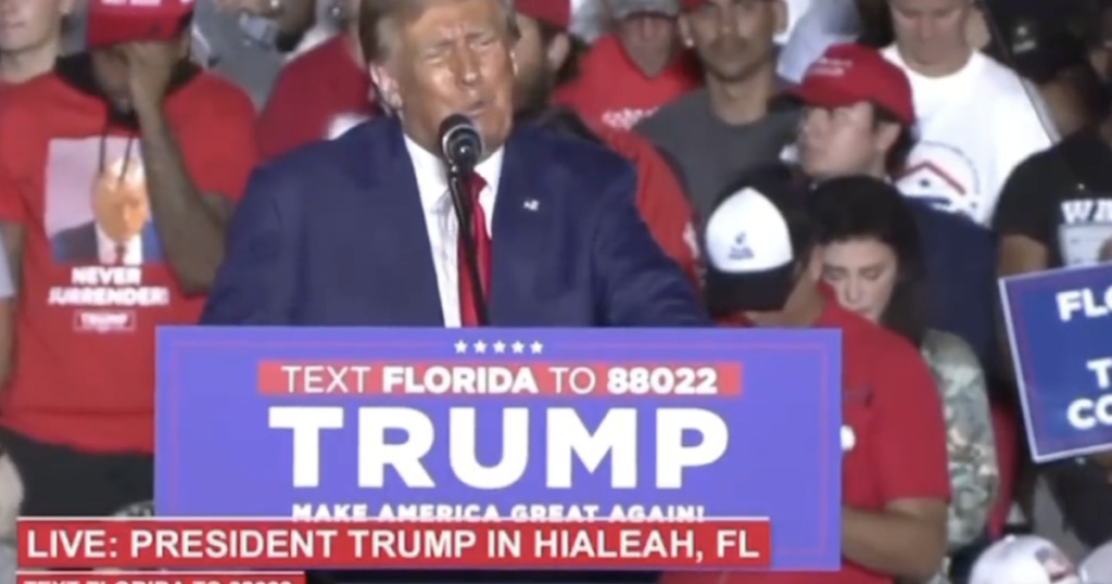 TRUMP: “We watched it be stolen, at 3:02 in the morning, we watched it!”