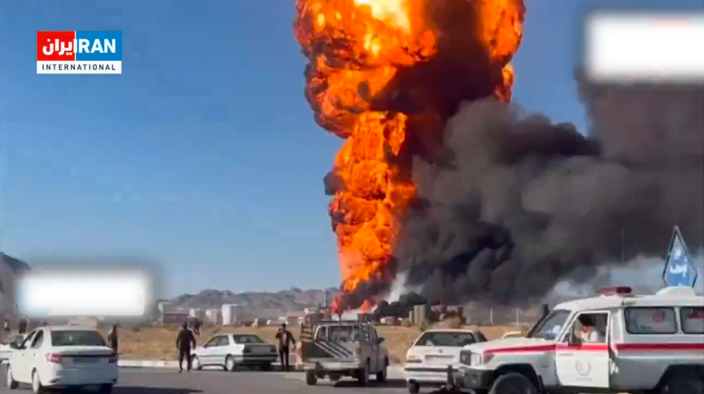 Oil Refinery Goes Up In Flames Inside Iran