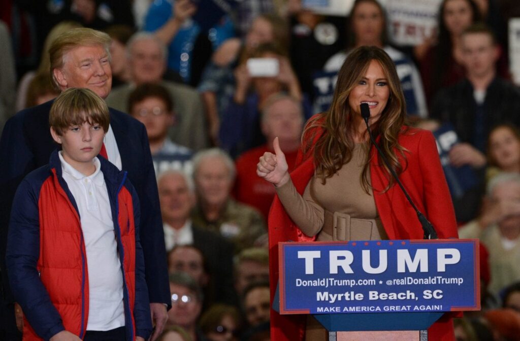 New Photos Reveal Barron Trump Towering Over His Father