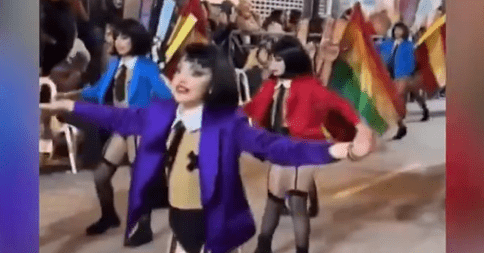 ‘What the hell is going on here!?’ Shocking parade features very young girls in lingerie
